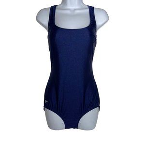 NWOT Speedo Xtra Life Lycra One Piece Swimsuit Womens 12 Navy Swimwear Lined